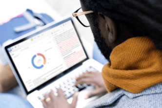 Man using Logos doing Bible word study